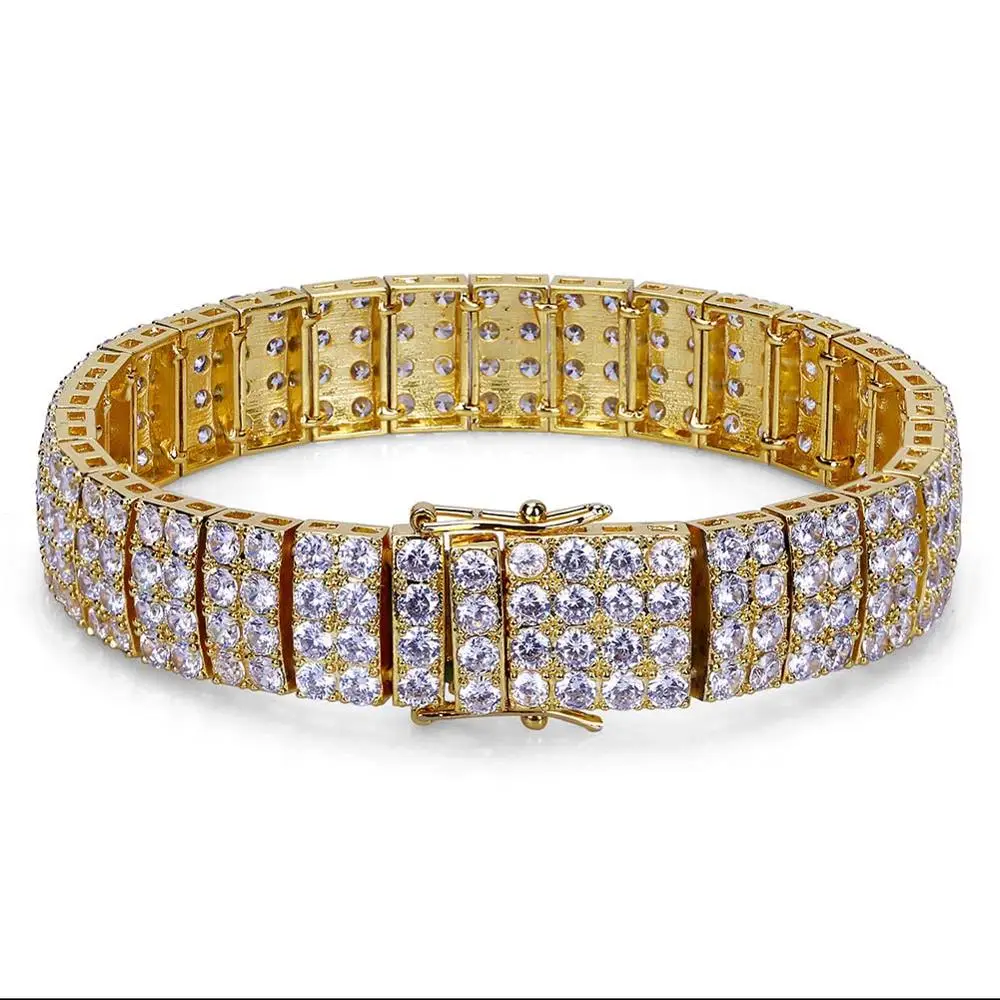 Micro Paved Cubic Zircon 4 Rows Bracelet Hip Hop Gold Plated Bling Bangle Full CZ Diamonds Chunky Tennis Bracelets For Men, Golden , silver
Micro Paved Cubic Zircon 4 Rows Bracelet Hip Hop Gold Plated Bling Bangle Full CZ Diamonds Chunky Tennis Bracelets For Men, Golden , silver