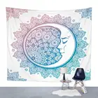 Ying Yang Decor Magic Round Zodiac Theme Bohemia Center Astrological Signs Lotus print wall hanging antique tapestry