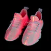 Remote Control Fiber Optic Design USB Rechargeable Led Light Running Shoes