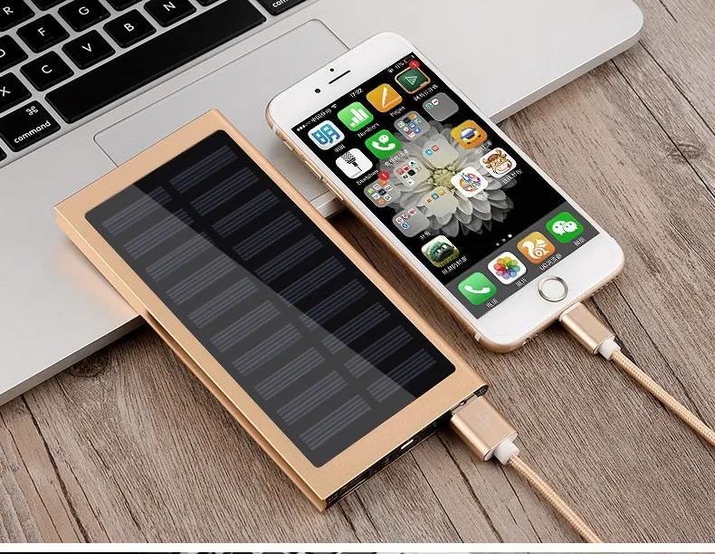 CE RoHS FCC certificated portable 10000mah solar charger powerbank solar powered power bank for smartphones - ANKUX.COM