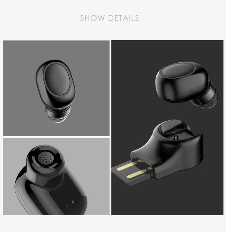 Wholesale Mini Single in Ear Bluetooth Earphone, Wireless Headset, Wireless Headphone with USB Magnetic Charging Dock - ANKUX.COM