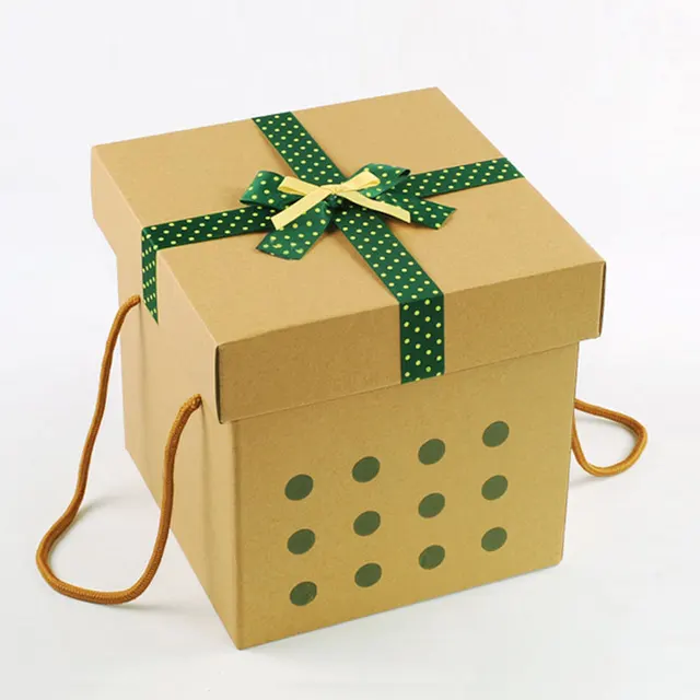 kraft cardboard box kraft packaging box kraft gift box with rope
