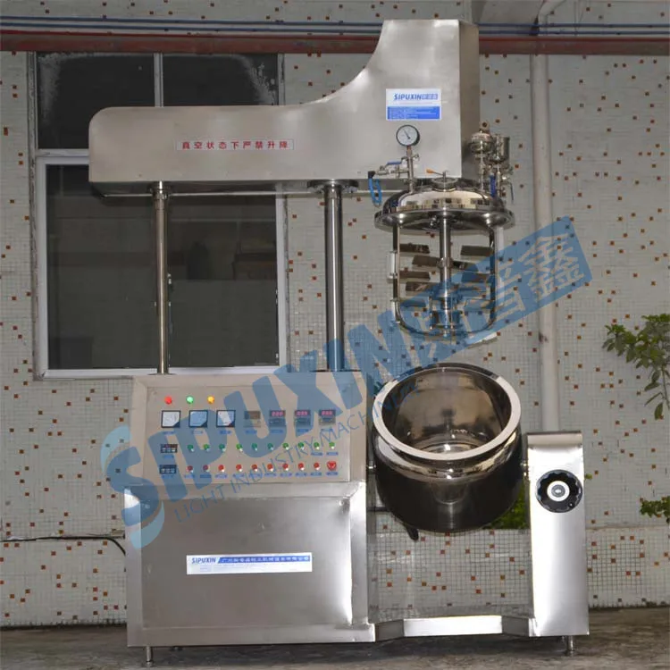 100L lab test vacuun emulsifier (8)