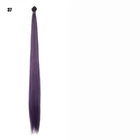 60cm Long Kinky Silver Weft Straight Silky Hair Extension