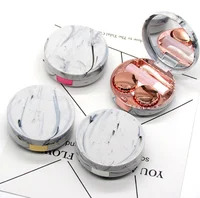 

Maimeng Mini Round Marble Pattern cheap contact lenses case with mirror plastic contact lens case magnify