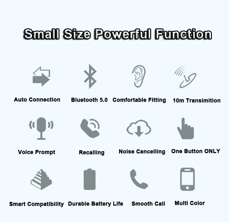 Own Design Elegant Mini Invisible Comfortable TWS Sport Earbuds, Noise Cancelling Hifi Base Music Earphones Headphones Headsets - ANKUX.COM