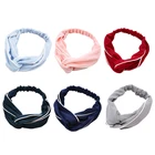 Fashion Lazy pajama style headband elastic Silk head wrap for Women hair accessories