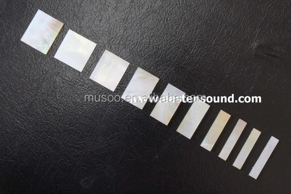 2mm Thick gold Mother of Pearl Block Inlay Set for Custom Guitars CNC Cut for 10pcs per set
2mm Thick gold Mother of Pearl Block Inlay Set for Custom Guitars CNC Cut for 10pcs per set