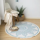 Living Room Bedroom Home Decoration Carpet Plant Pattern Floor Mats Oriental Vintage Medallion Round Area Rug
