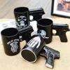 Designs Novelty Rose Skull Gun Mug Pistol Grip Cups Creative Mugs Cafe Porcelain Ceramic Tea Coffee Travel mug