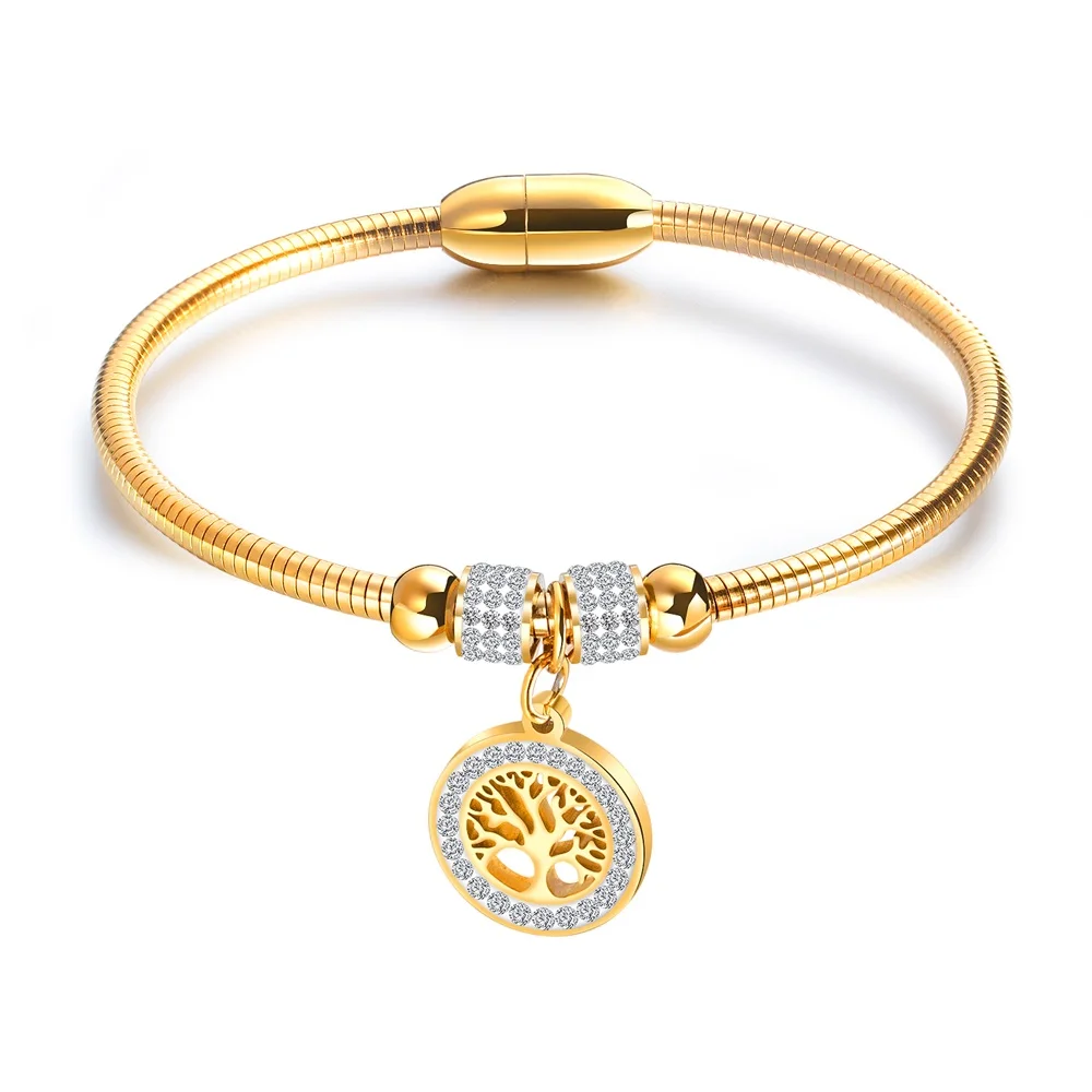 2019 new arrivals gold plated magnetite cubic zirconia tree life accessories charm bangle jewelry diamond tennis bracelet, Gold;steel
2019 new arrivals gold plated magnetite cubic zirconia tree life accessories charm bangle jewelry diamond tennis bracelet, Gold;steel