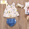 Matching Infant And Toddler Vest Fashion Outfit Denim New Born Baby Clothes Set Online Newborn Baby Clothing Sets