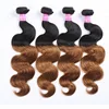Ms Mary Brazilian Human Hair T1B/ 30 Body Wave Ombre Har Extensions Remy Hair Bundles Deal Can buy 2/3/4 Bundles