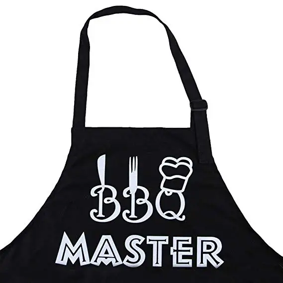 Professional 100% cotton chef apron pattern BBQ grill black printing apron with zipper pocket, Custom
Professional 100% cotton chef apron pattern BBQ grill black printing apron with zipper pocket, Custom