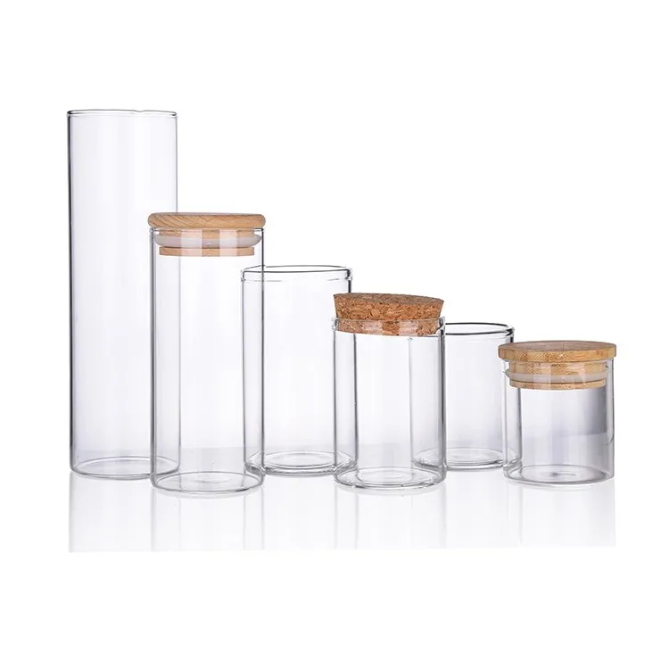 Glass Jar With Cork Lid 80ml Candle Jar Wholesale Straight Side Glass