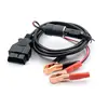 3 Meters OBD II Vehicle ECU Emergency Power Supply Cable with Clip-On 12V Car Battery Cigarette Lighter