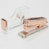 Small Size Acrylic Tape Dispenser Stapler Set Rose Gold Desk Accessory