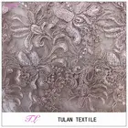 2017 hot sell foral embroidery lace fabric elegant wedding dress fabric