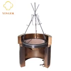 Automatic rotating charcoal barbecue grill machine rotating bbq grill