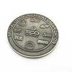 Factory direct sales custom metal stamped antique bronze plated souvenir coins with velvet box