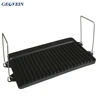 Hanging Camping Griddler Double Play Reversible BBQ Plate Nonstick Cast Iron Grill/Griddle