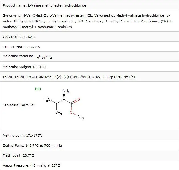 l-valine methyl ester hydrochloride 6306-52-1