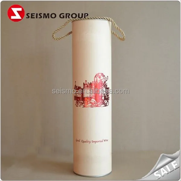 cylinder-shaped gift packaging box paper gift boxes for wine