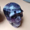 Hand carved amethyst fluorite quartz stone skull crystal skulls for Christmas gifts