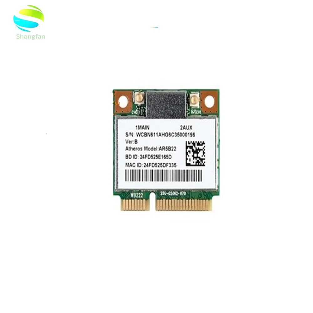 For Atheros AzureWave AR9462 AR5B22 WB222 AW-NB110H AW-AB116H Half Mini PCIe 300M+ Bluetooth4.0 WLAN Wifi Wireless Card
For Atheros AzureWave AR9462 AR5B22 WB222 AW-NB110H AW-AB116H Half Mini PCIe 300M+ Bluetooth4.0 WLAN Wifi Wireless Card