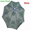 8 holes umbrella type portable foldable fishing trap cast net