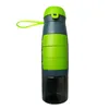 750ML sports water bottle plastic bottle with pill holder outdoor easy-taking bottle