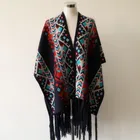 wholesale ladies dobby knitted tassel shawl