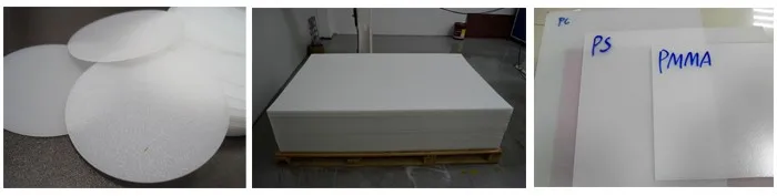 Opal white PS/PMMA/PC matt diffuser plate
