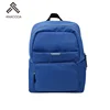 Private Label Nylon Trim Leather Polyester Zipper Soft Touch Blue Wholesalers School Bag For Travel