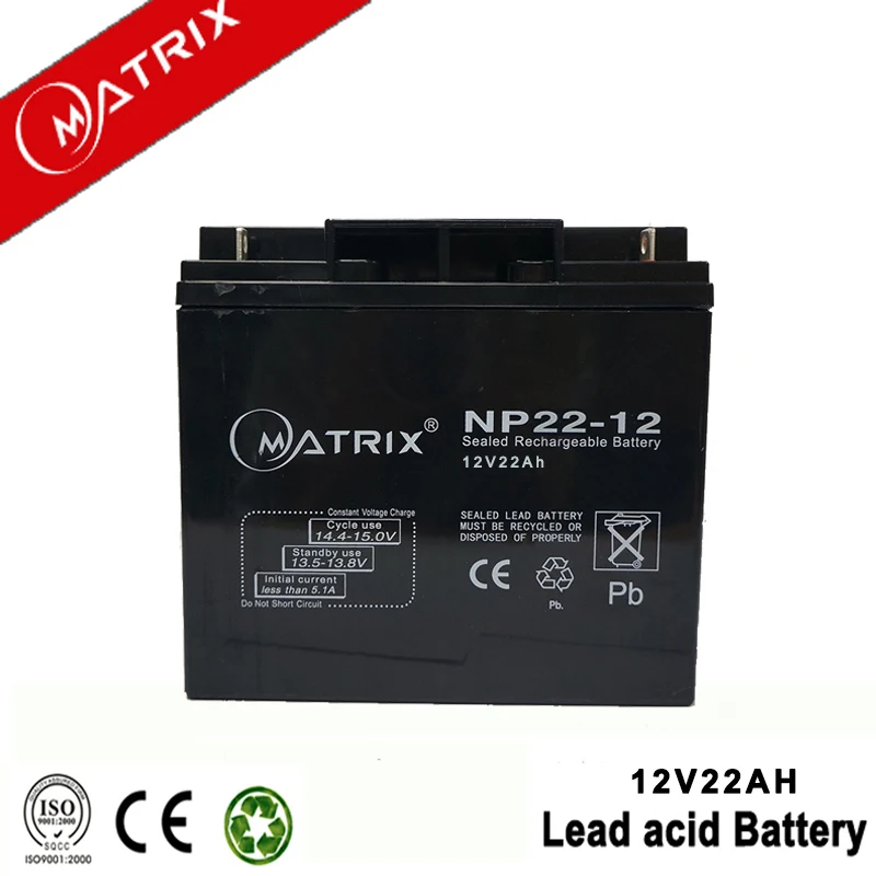 Matrix hot selling 12v 22ah agm battery UPS battery