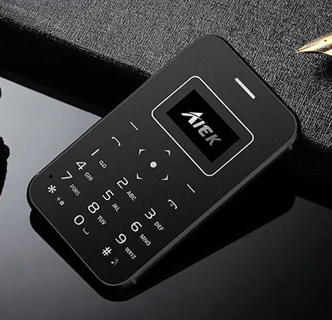 2018 new AIEK X8 Card Mobile Phone Mini Slim 0.96 inch Screen with MT6261M LED Torch GSM Cell Phone, Black;gold;silver
2018 new AIEK X8 Card Mobile Phone Mini Slim 0.96 inch Screen with MT6261M LED Torch GSM Cell Phone, Black;gold;silver