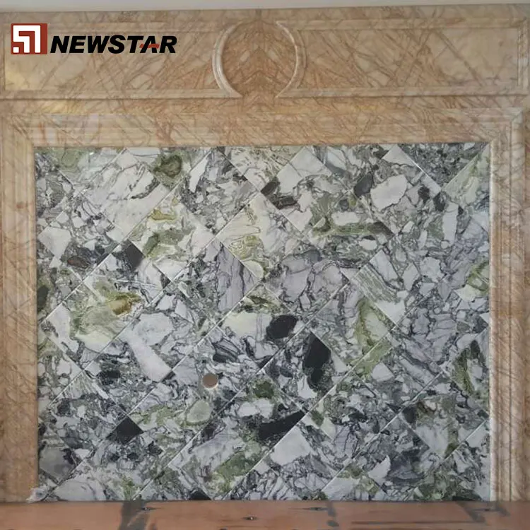 Jade light green marble flooring green and white marble tile polished