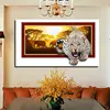 Frameless Painting Leopard Animals 3D Wall Art Oil Painting On Canvas tableaux decoration painting cuadros large