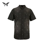 Good Sealed custom made popular holiday mens denim casual shirts color
