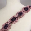 2019 Wholesale fashion and fancy flower motifs chiffon ruffle lace trim