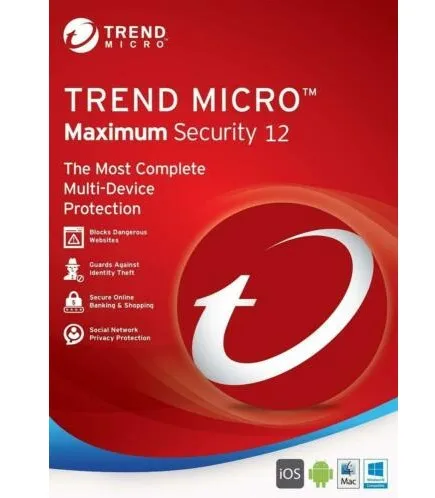 Best Antivirus software Trend Micro 2019 Digital Key Maximum Security 3 year 3 device license Free Antivirus
Best Antivirus software Trend Micro 2019 Digital Key Maximum Security 3 year 3 device license Free Antivirus