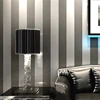 Black Silver Wide Vertical Striped Wallpaper Modern design Wall Paper