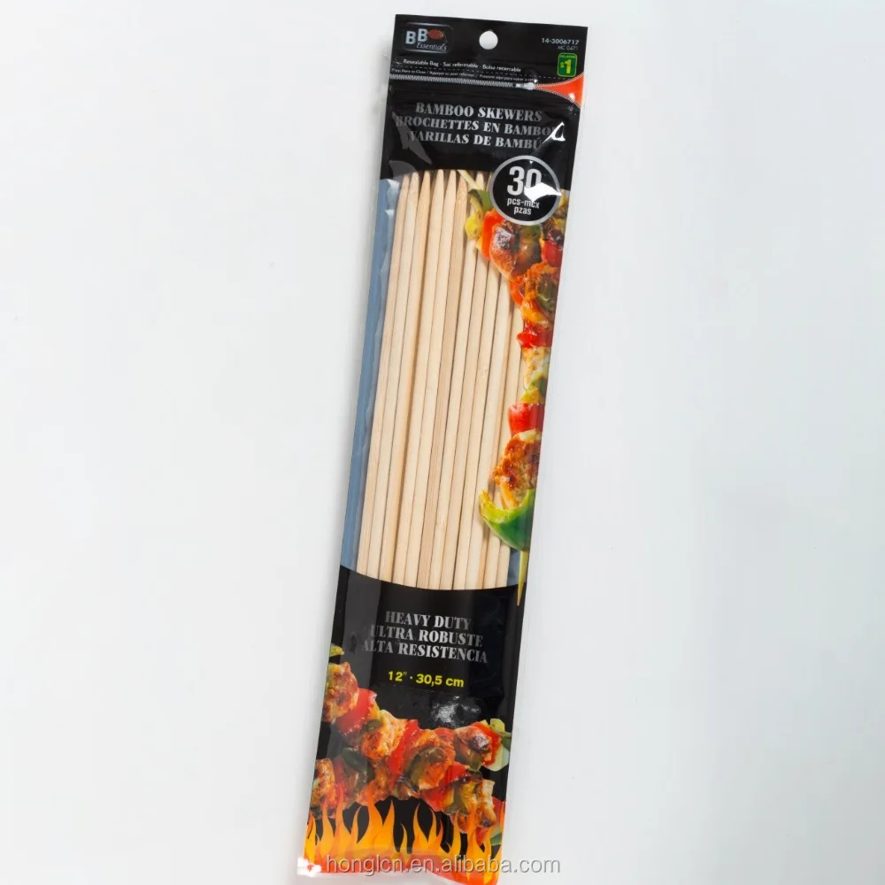 straight bamboo meat stick