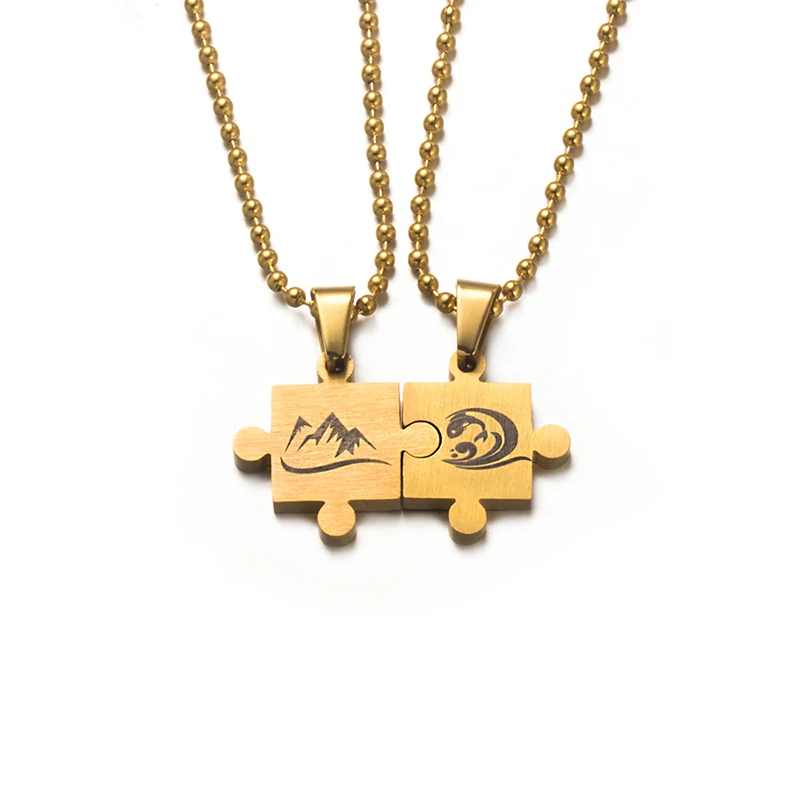 Craft Wolf African His and Her Combination Stainless Steel Personalized Puzzle Necklace For Men, Gold, steel
Craft Wolf African His and Her Combination Stainless Steel Personalized Puzzle Necklace For Men, Gold, steel