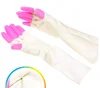 wholesale long cotton lined latex latex waterproof glove