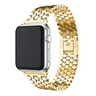 Gold Bracelet Bangle Stainless Steel Alloy Watch Strap 38mm 42mm 40mm 44mm for Apple