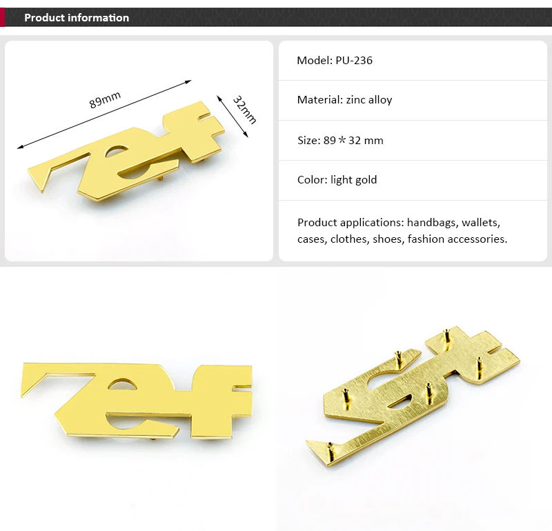 Custom Gold Plate Logo
