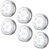 China Supplier 2018 Wireless automatic no wiring Mini Round 6 led motion sensor led night light