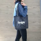 Hot custom logo transparent mesh beach bag