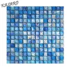 Blues pressed glitter glass mosaic swimming pool mosaic tile